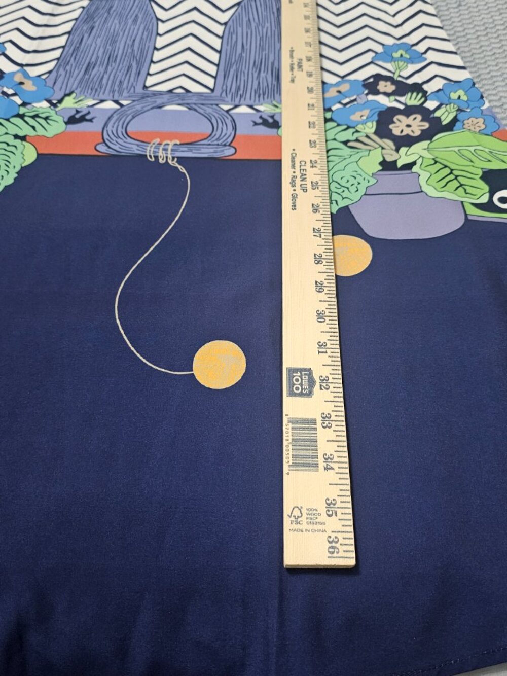 Zanzea Chevron Sleeveless Blue White with Cat Print Design Dress Size Large NEW - Picture 6 of 6